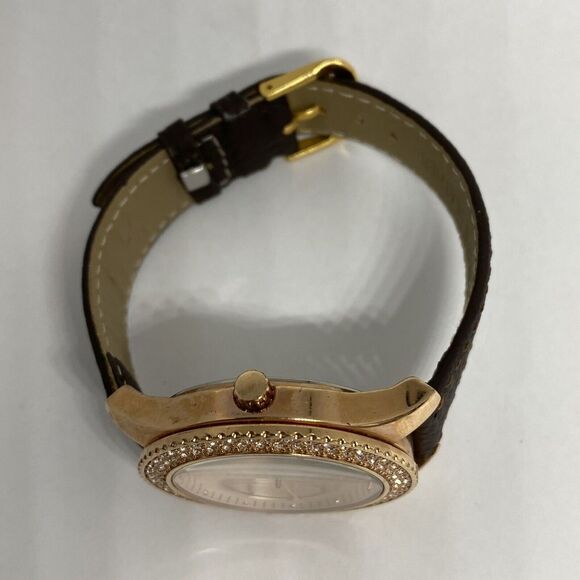 Fossil Stella ES3590 Women's Brown Leather Rose Analog Dial Quartz Watch NO119 - Picture 8 of 12